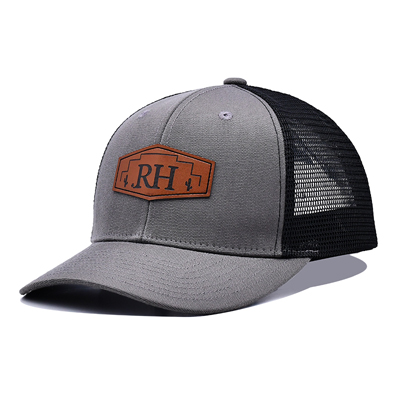 Custom Leather Patch Trucker Hat