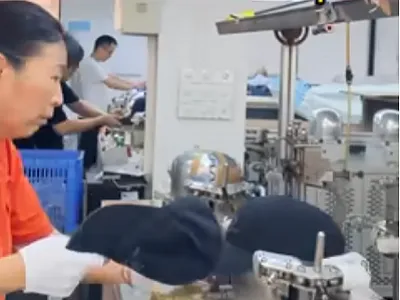 Amazing Ball Cap Making Process. China Sports Hat Mass Production Factory