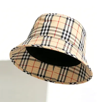 plaid bucket hat