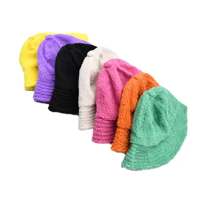 teddy fleece bucket hat