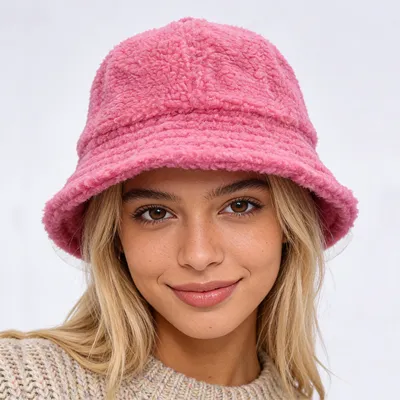 teddy fleece bucket hat