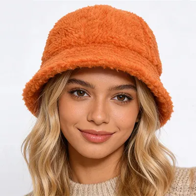 teddy fleece bucket hat