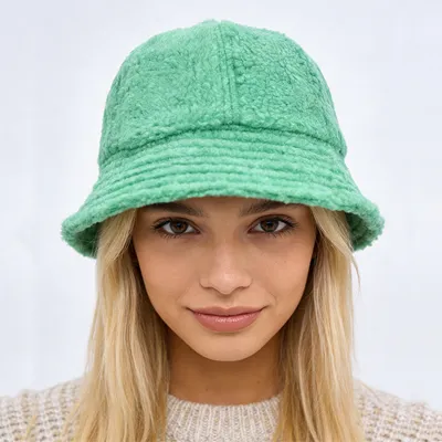 teddy fleece bucket hat