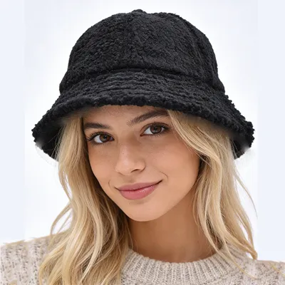 teddy fleece bucket hat