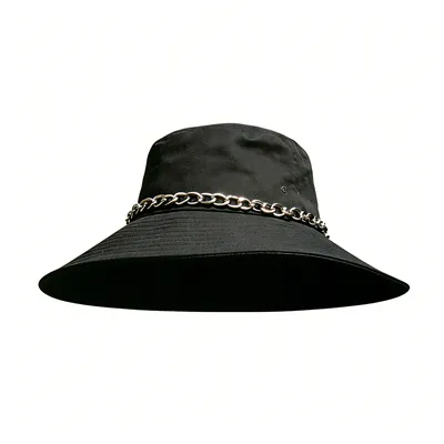 wide brim bucket hat