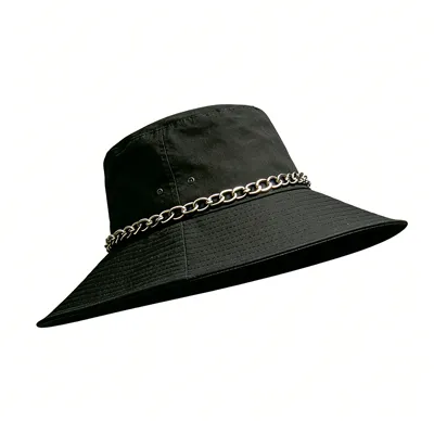 wide brim bucket hat