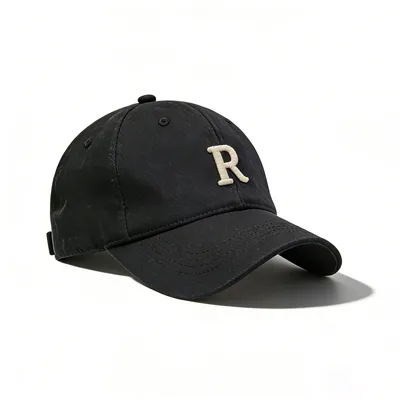 black baseball cap