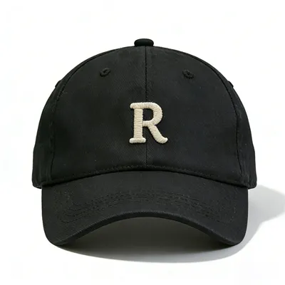 black baseball cap