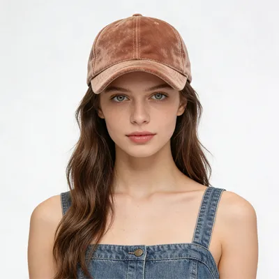 suede baseball cap