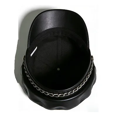 Leather Newsboy Cap