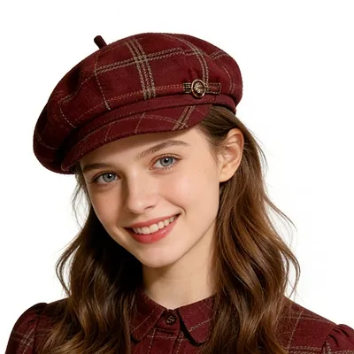 Leather Newsboy Cap