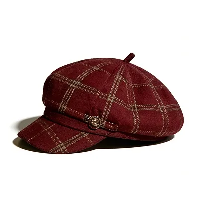 Red Newsboy Cap