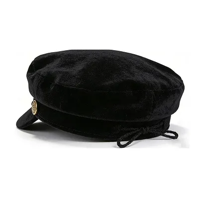 Velvet Newsboy Cap