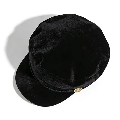 Velvet Newsboy Cap