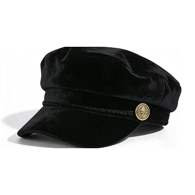 Velvet Newsboy Cap