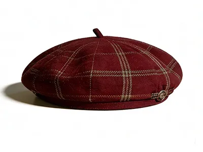 Red Newsboy Cap