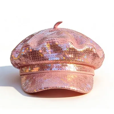 Sequin Newsboy Cap