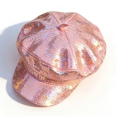 Sequin Newsboy Cap