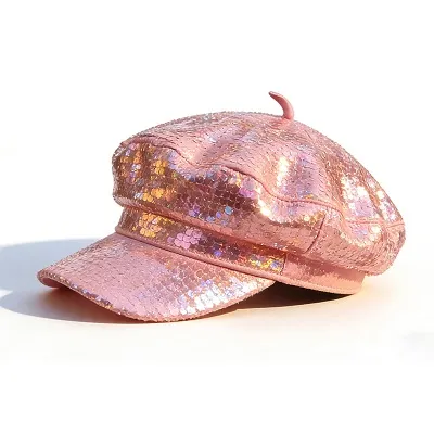 Sequin Newsboy Cap