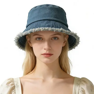 Washed Denim Bucket Hat