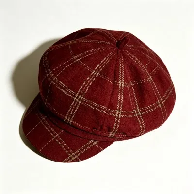 Red Newsboy Cap