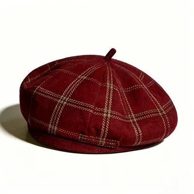 Red Newsboy Cap