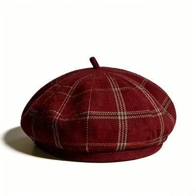 Red Newsboy Cap