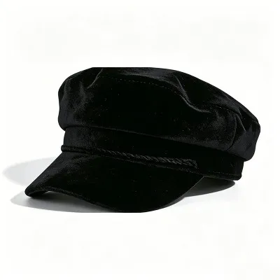 Velvet Newsboy Cap