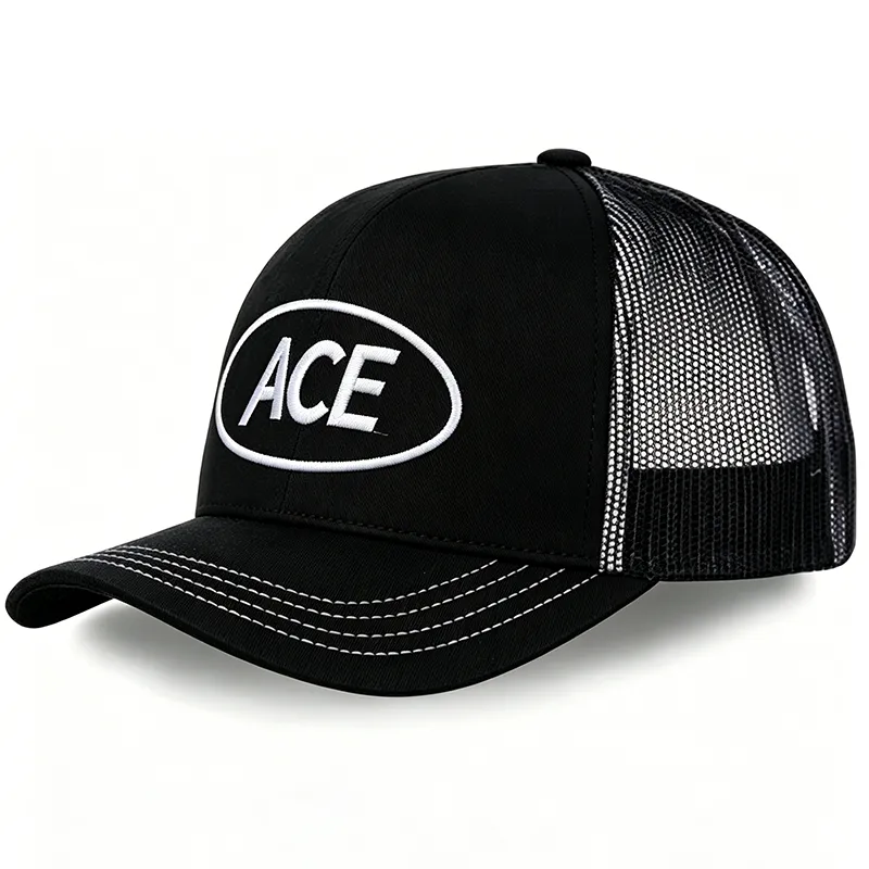 Black Mesh Trucker Hat